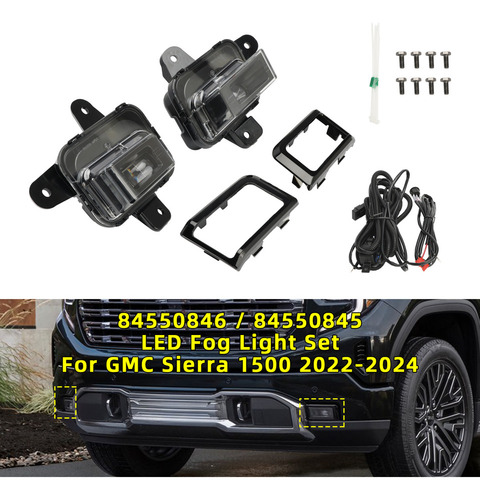 Kit De Faros Antiniebla Led Delanteros Para Gmc Sierra 1500