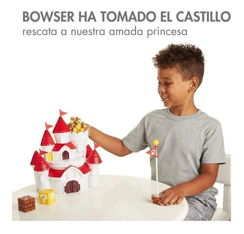 Imagen 3 de 6 de Castillo Mushroom Kingdom Deluxe Mario Bros Nintendo Figuras