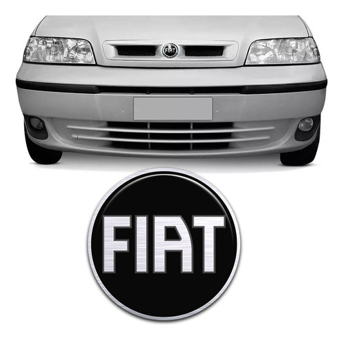 Emblema Resinado Diant. Fiat Black Piano Palio Siena 01/03