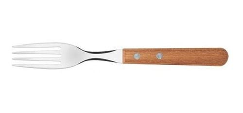Imagen 2 de 2 de Tenedor De Mesa Mango De Madera Tramontina X 12 Unidades