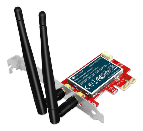 Adaptador Wifi Inalámbrico Pcie De Ca De 1200 Mbps Con...