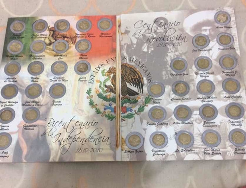 Imagen 7 de 10 de Álbum Completo Colección Monedas $5 Pesos Mexicanos Conmemor