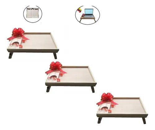 comprar Mesas Desayuno  2 Mesas Grandes 50 X 32 Cm Envio Gratis