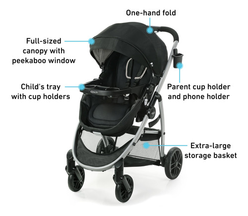Cochecito De Bebé Graco Modes Pramette Pierce Convertible