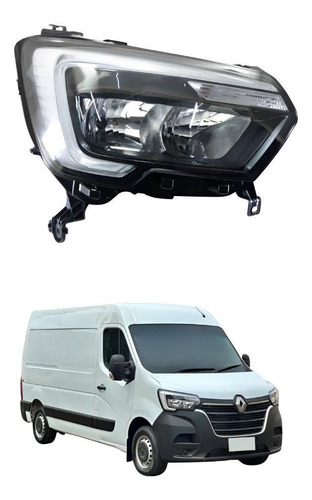 Farol Renault Master 2023 2024 Eletrico Drl Lado Direito