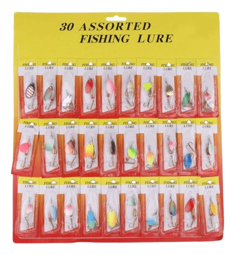 Pack 30 Piezas Señuelos Metal Cebos Pesca Sñl1