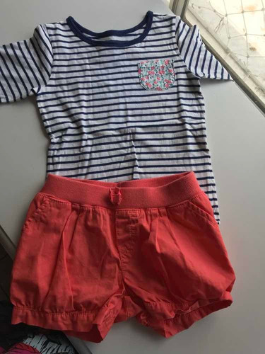 Short Y Remera Niñas Talle 4/5 Impecable