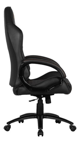 Imagen 3 de 3 de Silla de escritorio Cougar Fusion gamer ergonómica negra con tapizado de piel sintética