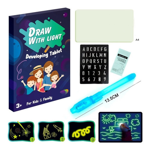 X10 Pizarra Magica 3d Tablet Pizarras Magica Para Niño 21x14