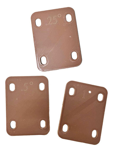 3 Uds Placas De Cuello De Guitarra 0,25, 0,5 Y 1 Café