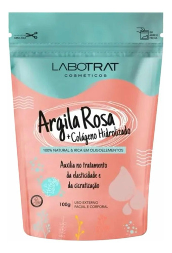 Arcilla Rosa Con Colageno Hidrolizado 100gr Labotrat