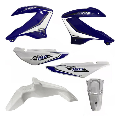 Kit De Plasticos Motomel Skua 150 V6 Blanco Original