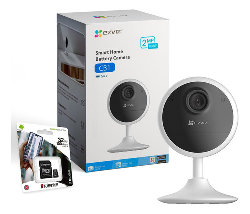 Cámara Seguridad Ezviz Wifi Interior Detección Fullhd + 32gb