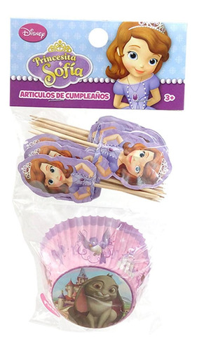 Set Cupcakes Y Picks Princesa Sofia Clover