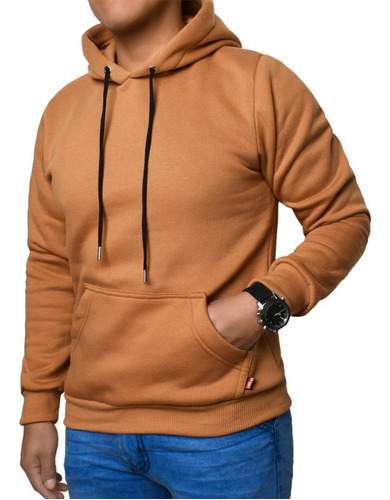 Imagen 5 de 6 de Buzo Canguro Hoodie Clásico Hombre Capucha Frizado Premium