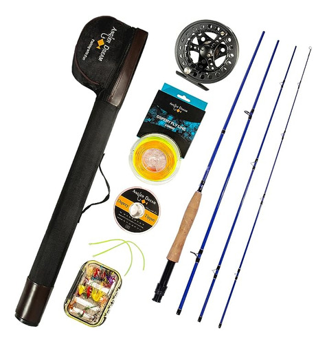 Angler Combo Caña Pescar Con Mosca Y Carrete 3 8 Wt Combo Pe