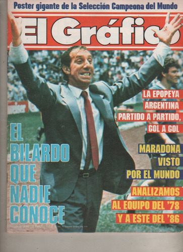 Revista El Grafico Nº 3483 - Mundial 86 - Maradona - Bilardo