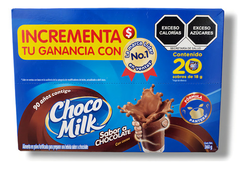 Chocomilk Exibidor Con 20 Sobres De 18g C/u