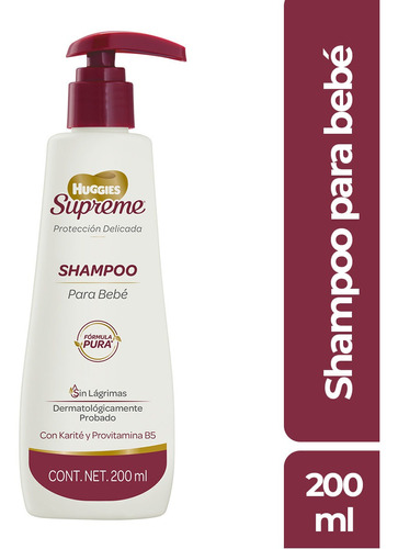 Shampoo Para Bebé Huggies Supreme 200ml