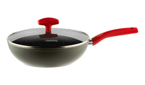 Wok Con Tapa 28 Cm - Vulcano - Magefesa