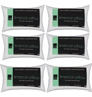 Pack X6 Almohadas Cdi Hotel American Pillow Vellon 50x70 Cm