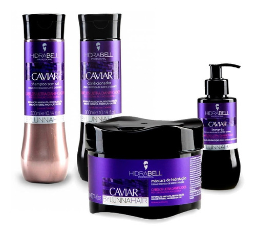 Kit Hidra-caviar Sh Cond Masc E Leave-in 300ml - Hidrabell