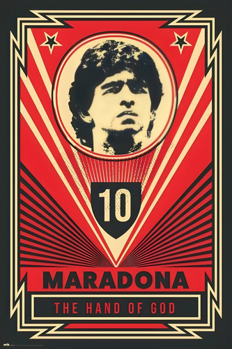 Poster Diego Maradona 10 Autoadhesivo 100x70cm#1201