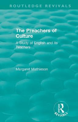 Libro The Preachers Of Culture (1975) : A Study Of Englis...