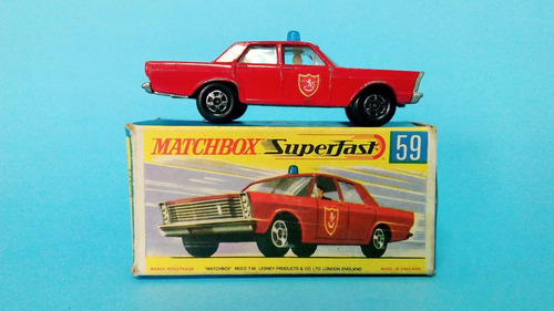 Autito Coleccion Matchbox Superfast #59 Fire Chief Car Auto