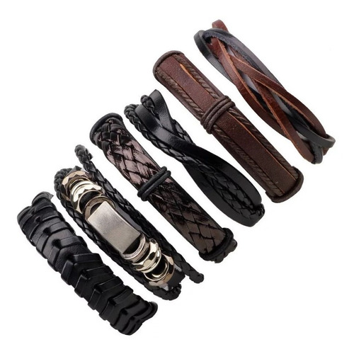 Pulseras Hombre Set X 6