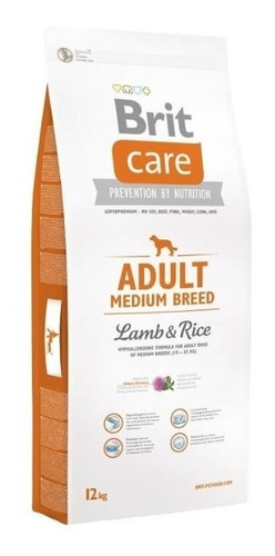 Brit Adulto Raza Mediana Cordero Arroz Hipoalergénico 12kg