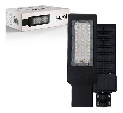 Luminária Super Led Pétala 50w Lumi Iluminação Pública Poste Prova Dagua Branco Frio 1ª Linha