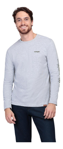 Playera Vaquera Comfort Wrangler Manga Larga Hombre 146