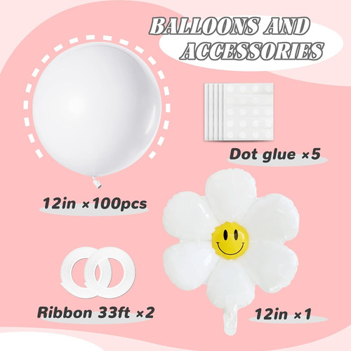 Globos De Látex Blanco, 100 Unidades, 30 Cm De Diámetro