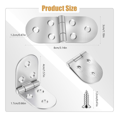4 Bisagras Plegables Resistentes Para Mesa, Bisagra De Acero