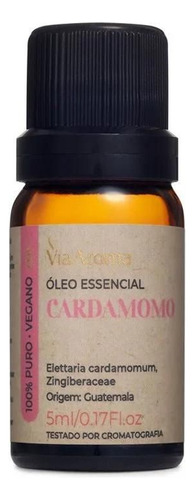 Óleo Essencial Via Aroma 100% Natural Vegano - Cardamomo 5ml