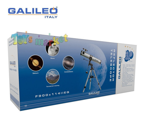 Imagen 3 de 7 de Telescopio Galileo Reflector 900x114 Ecuatorial Aumento 675x