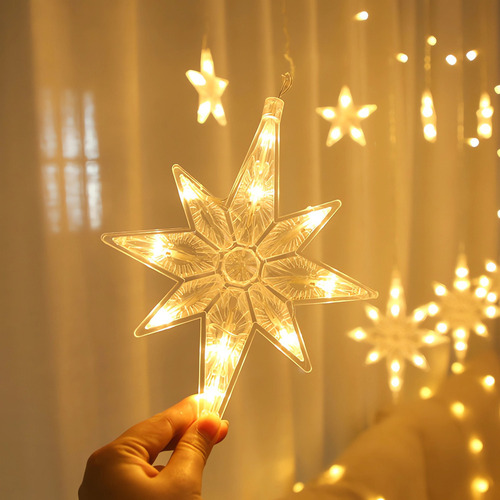 . Lámpara Led Con Ventosa Navideña Con Forma De Estrella