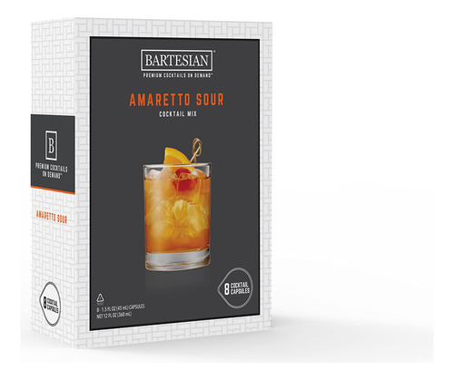 Bartesian Amaretto - Capsulas Mezcladoras De Coctel, Paquete