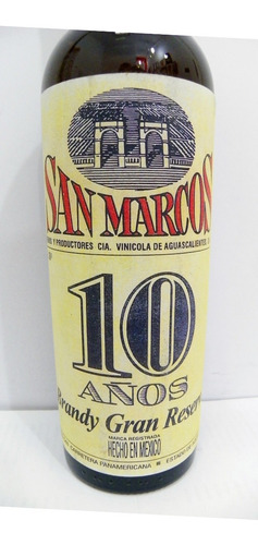 Botella De Colección Brandy San Marcos De Exportación 750 Ml (Usado)