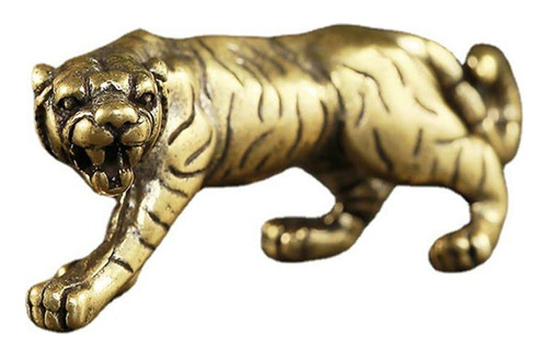 Rebaba Estatua Tigre Cobre Zodiaco Antiguo Adorno Vintage