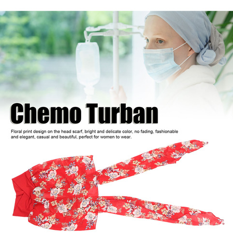 Bufanda Para La Cabeza Con Estampado Floral, Turbante Suave