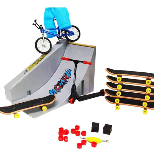 Dedo Skateboard Bike Kid Juguetes Practicar Juego De Rampa