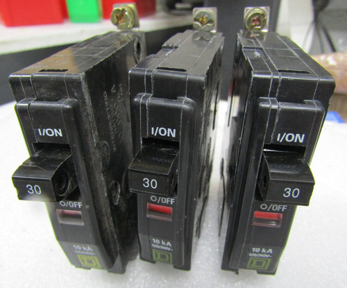 3) New Square D Qob130 Circuit Breaker 20 Amp 1 Pole Vvd