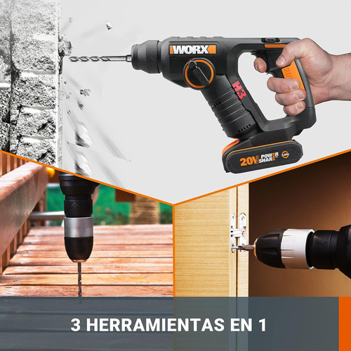 Worx Wx394.6 H3 | Martillo Sds-plus 20v | Función De Taladro