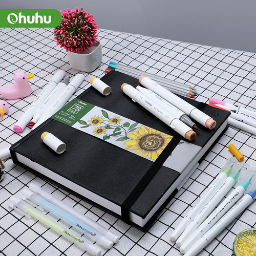 Arte De Capa Dura Do Caderno Ohuhu Marker Sketchbook Pads