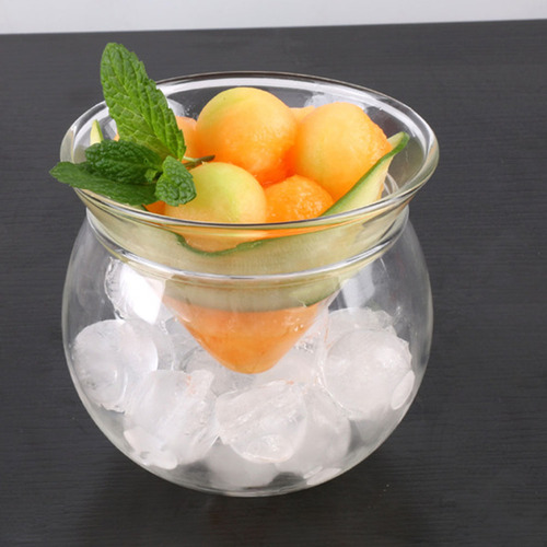 1 Conjunto De Servidor Glass Caviar Chiller, Prato De Servir