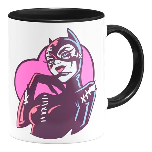 Taza Interior De Color Gatubela Catwoman Batman