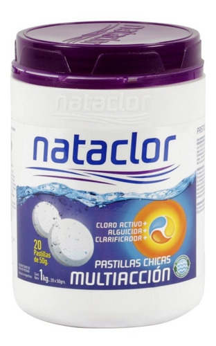 Imagen 1 de 4 de Pastillas De Cloro Multiacción Piletas De Lona 1 Kilo Natacl