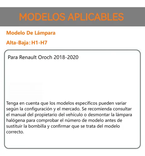D1z Para Renault Kit Focos Delanteros De Led Luz Alta/baja